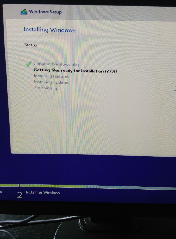 Windows 10 installung